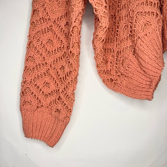 POL The Bright Side Chenille V Neck Sweater Oversized Semi-Cropped Size S - Picture 5 of 8